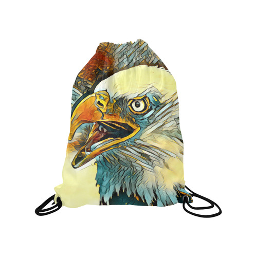 Animal_Art_Eagle20161201_by_JAMColors Medium Drawstring Bag Model 1604 (Twin Sides) 13.8"(W) * 18.1"(H)