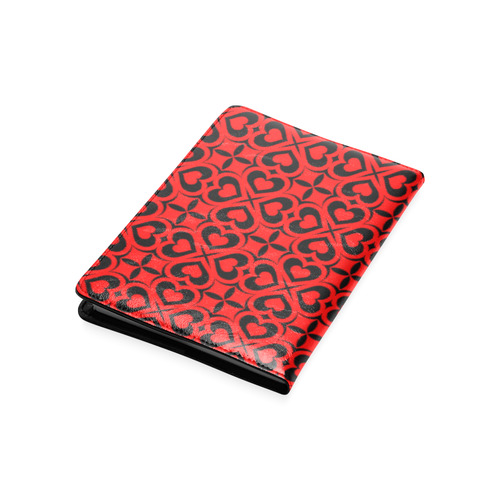 Red Black Heart Lattice Custom NoteBook A5