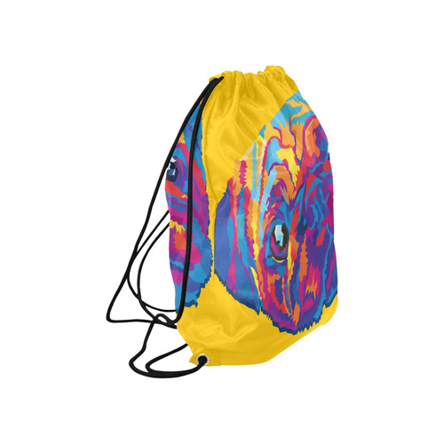 pop art pug Large Drawstring Bag Model 1604 (Twin Sides)  16.5"(W) * 19.3"(H)