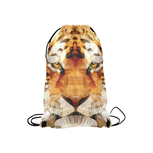 abstract tiger Small Drawstring Bag Model 1604 (Twin Sides) 11"(W) * 17.7"(H)