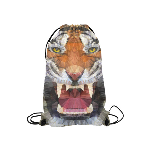 roaring tiger Small Drawstring Bag Model 1604 (Twin Sides) 11"(W) * 17.7"(H)