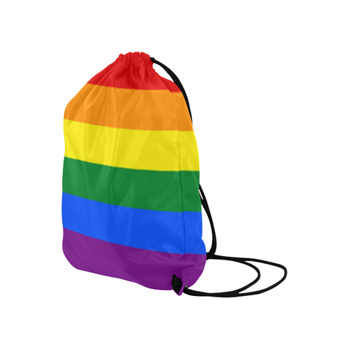 Gay Pride Rainbow Flag Stripes Large Drawstring Bag Model 1604 (Twin Sides)  16.5"(W) * 19.3"(H)