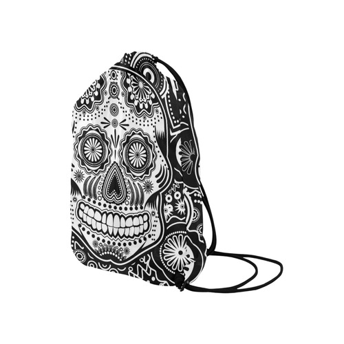 sugar skull Medium Drawstring Bag Model 1604 (Twin Sides) 13.8"(W) * 18.1"(H)