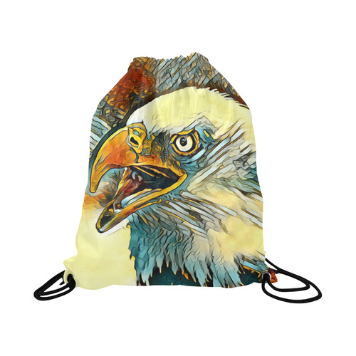 Animal_Art_Eagle20161201_by_JAMColors Large Drawstring Bag Model 1604 (Twin Sides)  16.5"(W) * 19.3"(H)