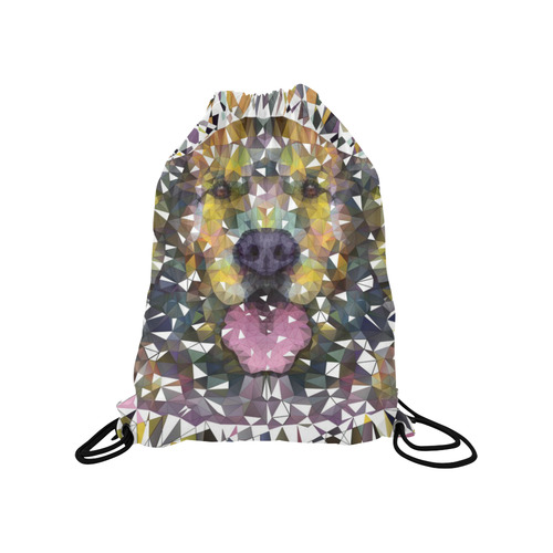 rainbow dog Medium Drawstring Bag Model 1604 (Twin Sides) 13.8"(W) * 18.1"(H)