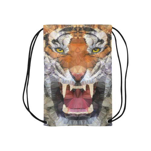 roaring tiger Small Drawstring Bag Model 1604 (Twin Sides) 11"(W) * 17.7"(H)