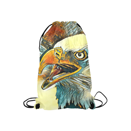 Animal_Art_Eagle20161201_by_JAMColors Small Drawstring Bag Model 1604 (Twin Sides) 11"(W) * 17.7"(H)