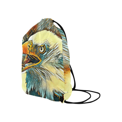 Animal_Art_Eagle20161201_by_JAMColors Large Drawstring Bag Model 1604 (Twin Sides)  16.5"(W) * 19.3"(H)