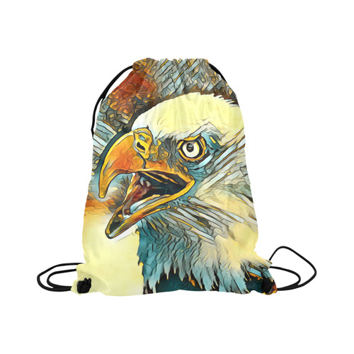 Animal_Art_Eagle20161201_by_JAMColors Large Drawstring Bag Model 1604 (Twin Sides)  16.5"(W) * 19.3"(H)