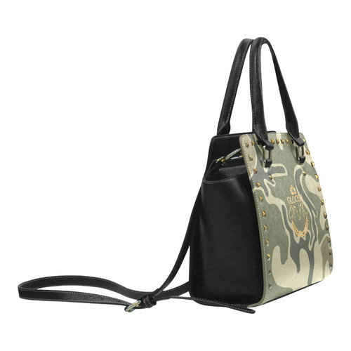 camouflage gloosh bag Rivet Shoulder Handbag (Model 1645)