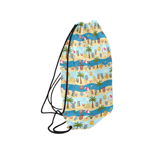 summer owls Medium Drawstring Bag Model 1604 (Twin Sides) 13.8"(W) * 18.1"(H)