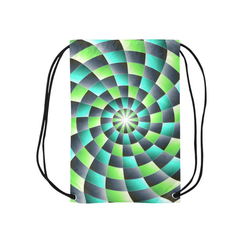 glossy spirals Small Drawstring Bag Model 1604 (Twin Sides) 11"(W) * 17.7"(H)