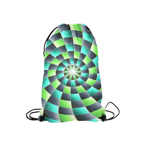 glossy spirals Small Drawstring Bag Model 1604 (Twin Sides) 11"(W) * 17.7"(H)
