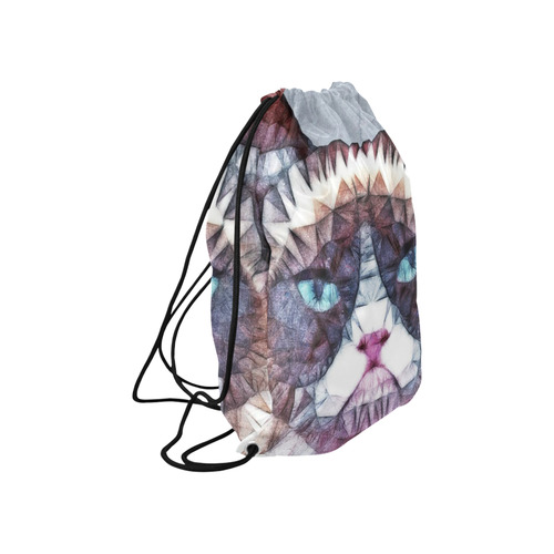 grouchy cat Large Drawstring Bag Model 1604 (Twin Sides)  16.5"(W) * 19.3"(H)