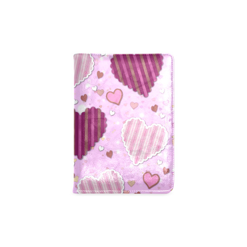 Pink Patchwork Hearts Custom NoteBook A5
