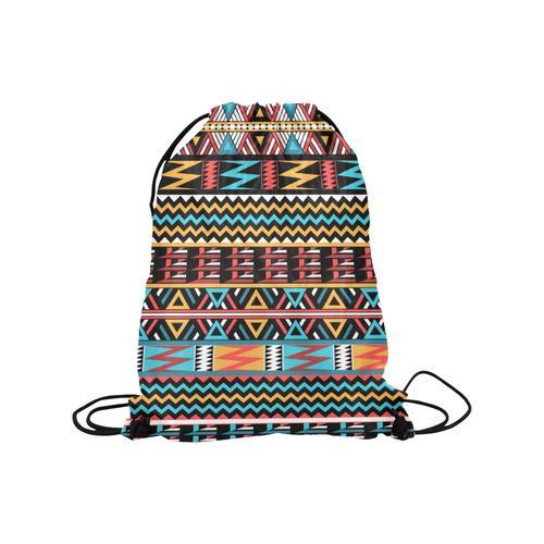 aztec pattern Medium Drawstring Bag Model 1604 (Twin Sides) 13.8"(W) * 18.1"(H)