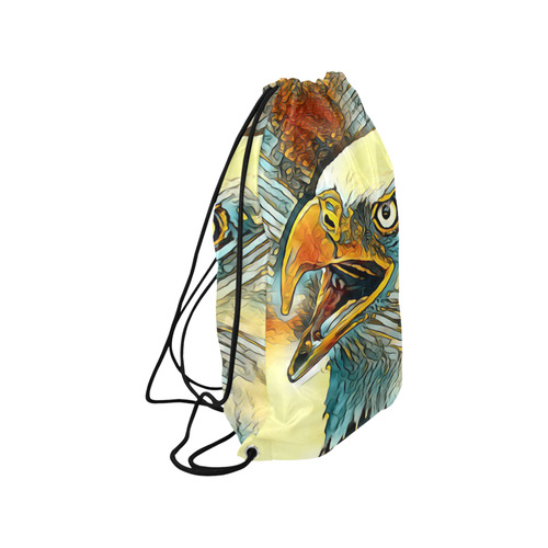 Animal_Art_Eagle20161201_by_JAMColors Small Drawstring Bag Model 1604 (Twin Sides) 11"(W) * 17.7"(H)