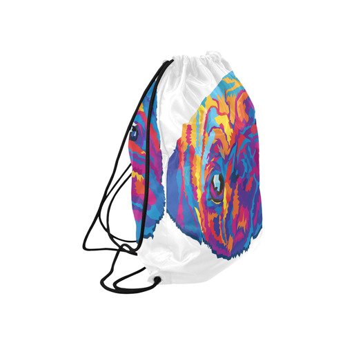 pop art pug Large Drawstring Bag Model 1604 (Twin Sides)  16.5"(W) * 19.3"(H)