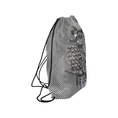 diamond owl Medium Drawstring Bag Model 1604 (Twin Sides) 13.8"(W) * 18.1"(H)