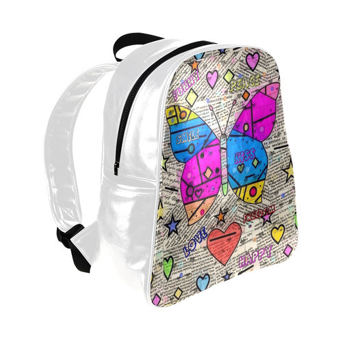 Popart News Paper by Nico Bielow Multi-Pockets Backpack (Model 1636)