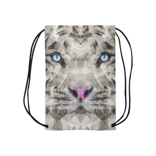 white tiger Small Drawstring Bag Model 1604 (Twin Sides) 11"(W) * 17.7"(H)