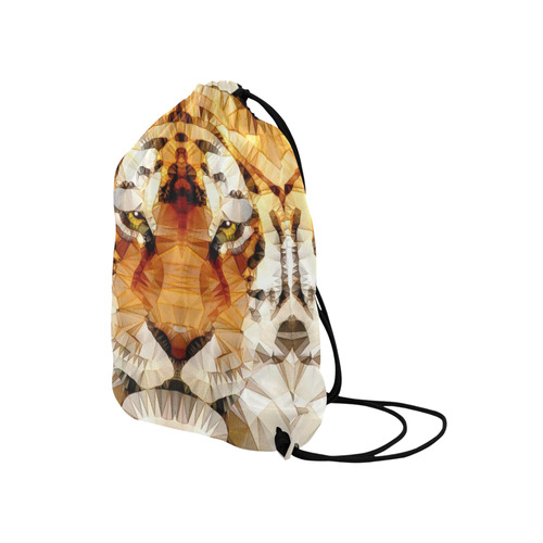 abstract tiger Medium Drawstring Bag Model 1604 (Twin Sides) 13.8"(W) * 18.1"(H)