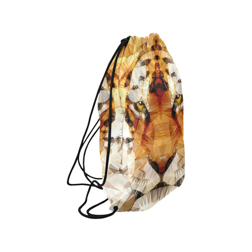 abstract tiger Small Drawstring Bag Model 1604 (Twin Sides) 11"(W) * 17.7"(H)