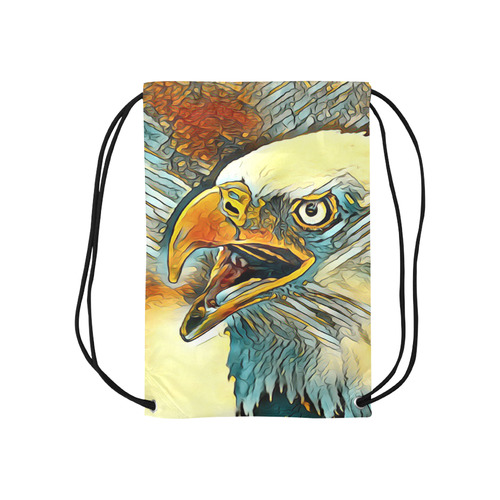 Animal_Art_Eagle20161201_by_JAMColors Small Drawstring Bag Model 1604 (Twin Sides) 11"(W) * 17.7"(H)