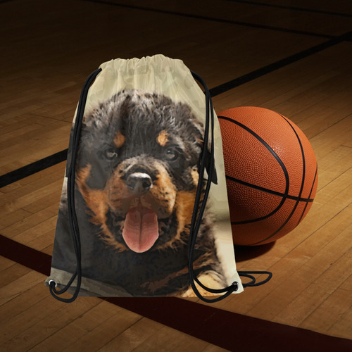 Rottweiler20150906 Medium Drawstring Bag Model 1604 (Twin Sides) 13.8"(W) * 18.1"(H)