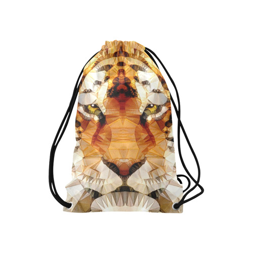 abstract tiger Small Drawstring Bag Model 1604 (Twin Sides) 11"(W) * 17.7"(H)