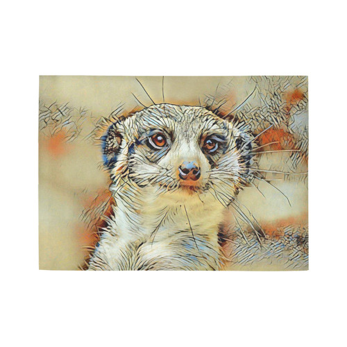 Animal ArtStudio -awesome Meerkat Area Rug7'x5'