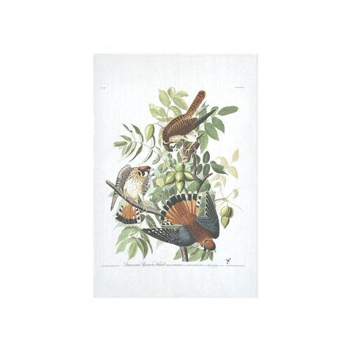 Audubon American Sparrow Hawk Birds of America Cotton Linen Wall Tapestry 40"x 60"
