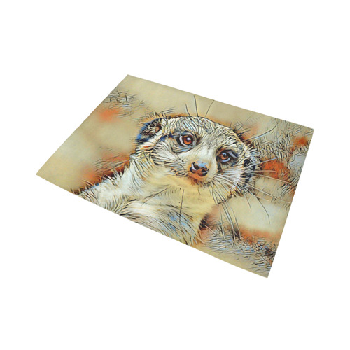 Animal ArtStudio -awesome Meerkat Area Rug7'x5'