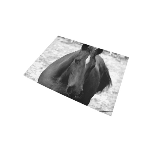 B&W Horse Area Rug 5'3''x4'