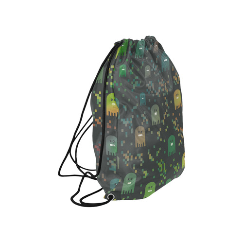 Pac Video Game Men Large Drawstring Bag Model 1604 (Twin Sides)  16.5"(W) * 19.3"(H)