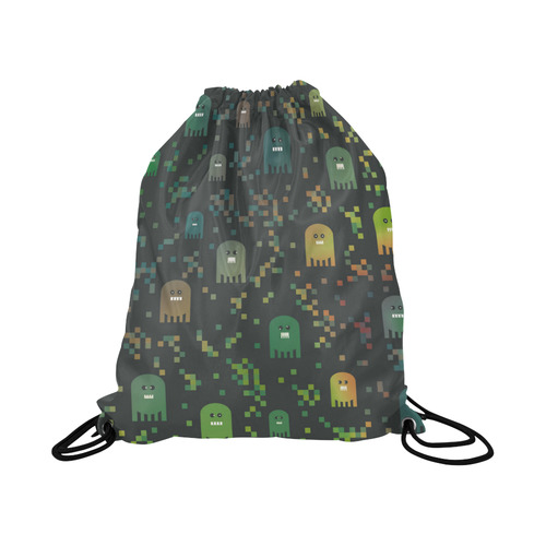 Pac Video Game Men Large Drawstring Bag Model 1604 (Twin Sides)  16.5"(W) * 19.3"(H)