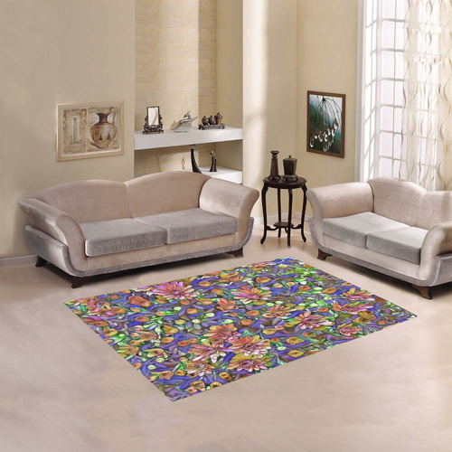 lovely floral 31B Area Rug 5'3''x4'