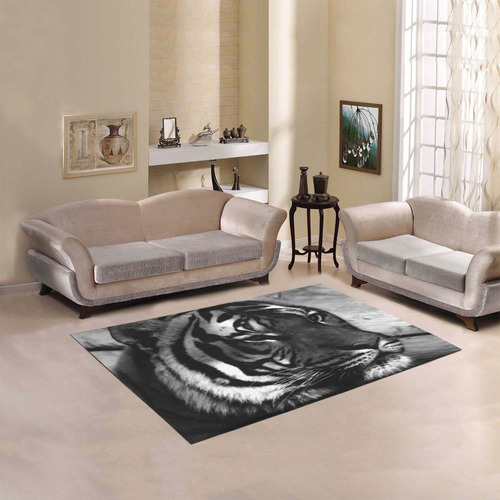 B&W Tiger Area Rug 5'3''x4'