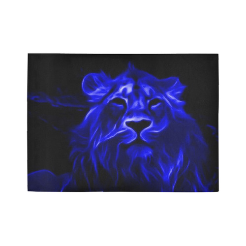 Animal ArtStudio- fiery lion C Area Rug7'x5'