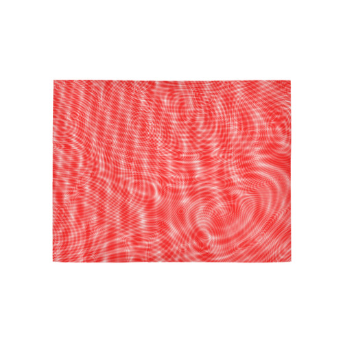 abstract moire red Area Rug 5'3''x4'