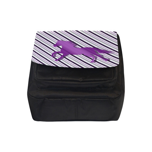 Running Horse on Stripes Crossbody Nylon Bags (Model 1633)