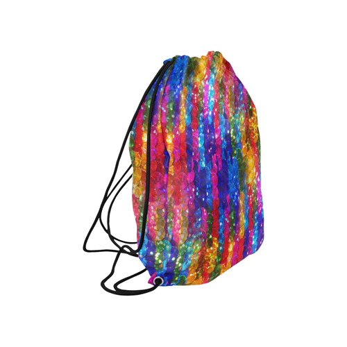 Rainbow Glitter Sequins Large Drawstring Bag Model 1604 (Twin Sides)  16.5"(W) * 19.3"(H)