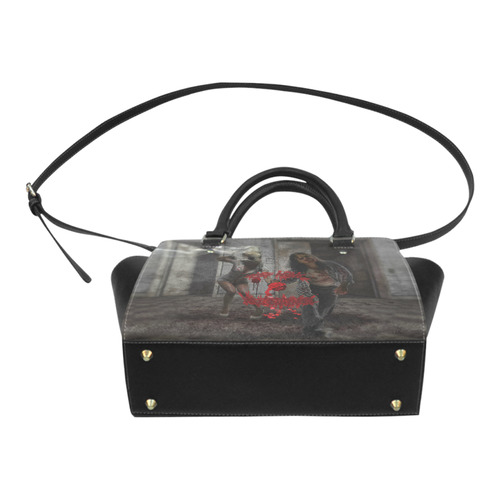 Happy Valentines Day Zombie Couple Classic Shoulder Handbag (Model 1653)