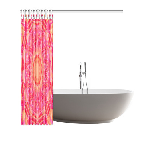 Abstract Flower Pink Orange and Rose Floral Shower Curtain 72"x72"