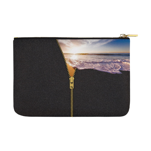 ZIPPER gold Sunset Beach Carry-All Pouch 12.5''x8.5''