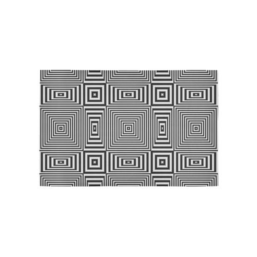 Flickering geometric optical illusion Area Rug 5'x3'3''