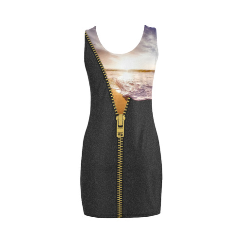 ZIPPER gold Sunset Beach Medea Vest Dress (Model D06)