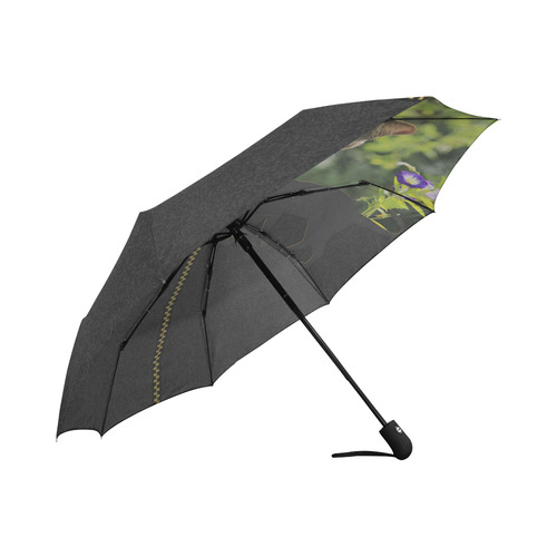 ZIPPER CUTE CAT FLOWERS Auto-Foldable Umbrella (Model U04)