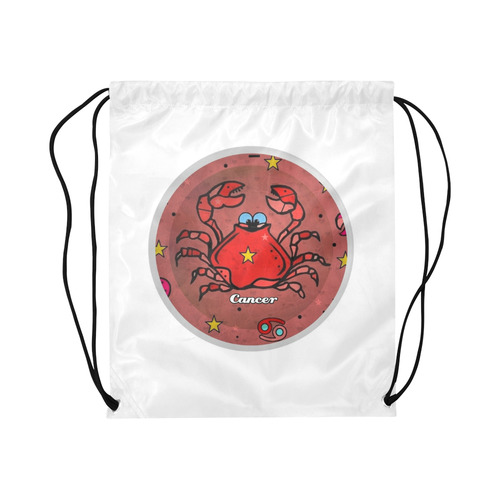 Star Sign Cancer/ Krebs Popart by Nico Bielow Large Drawstring Bag Model 1604 (Twin Sides)  16.5"(W) * 19.3"(H)