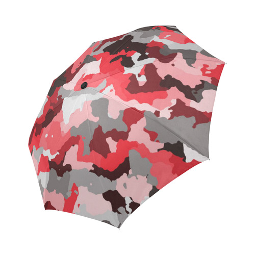 camouflage red,black Auto-Foldable Umbrella (Model U04)